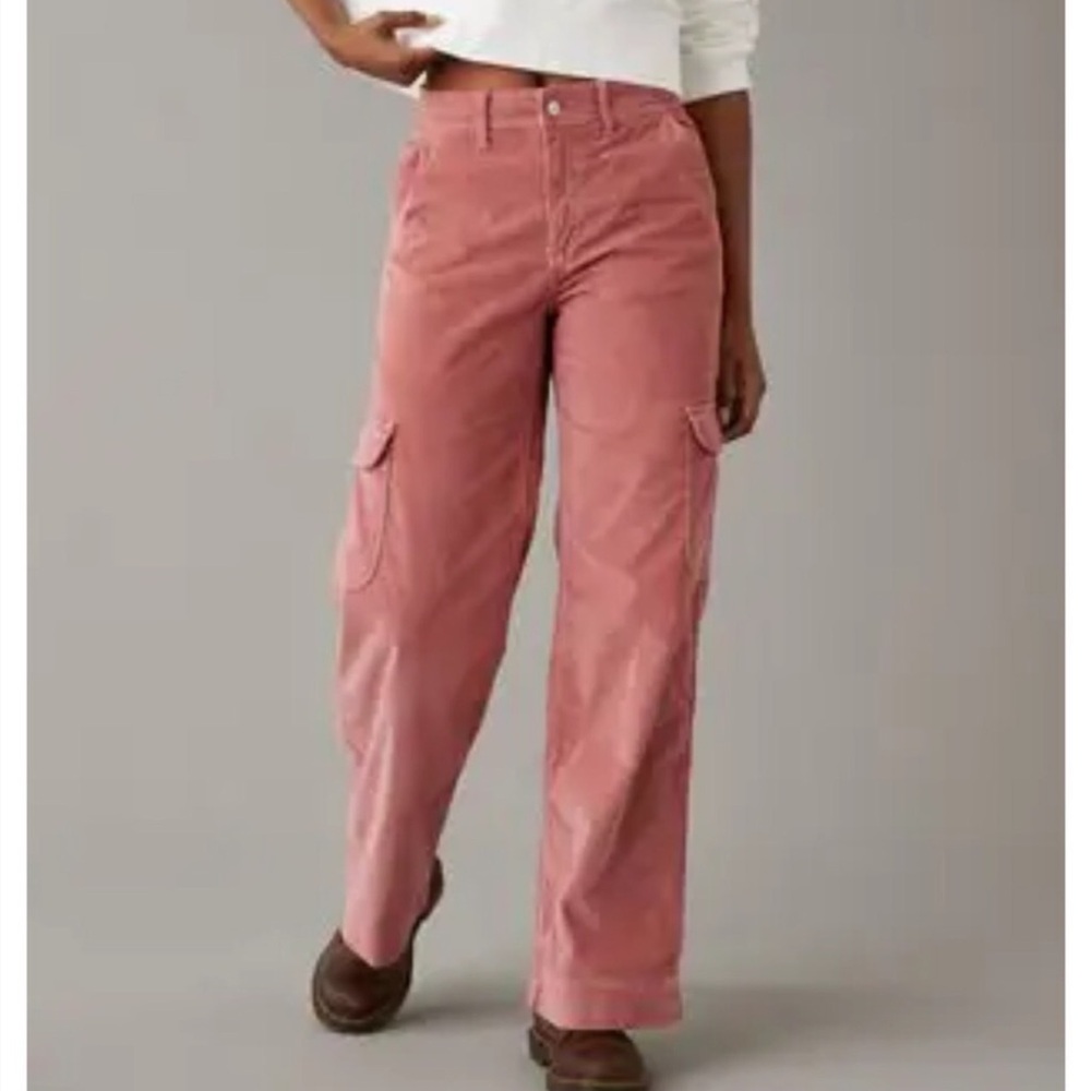 AE - Baggy Wide Leg Corduroy Cargo Pants - Picture 3 of 10